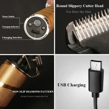 BowLift | Professional Hair Clippers for men gold Set | Gold Hair Clippers Cordless