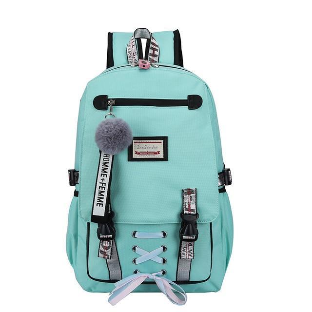 Skanto | Skanto School Backpacks For Teen Girls USB With Lock Anti-Theft Backpack