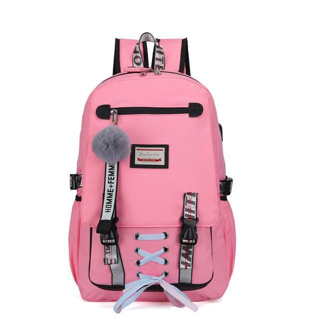 Skanto | Skanto School Backpacks For Teen Girls USB With Lock Anti-Theft Backpack