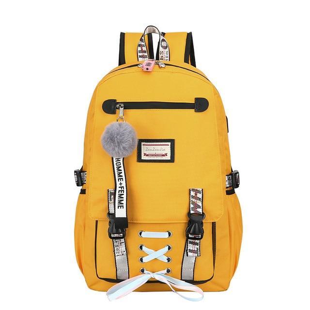 Skanto | Skanto School Backpacks For Teen Girls USB With Lock Anti-Theft Backpack
