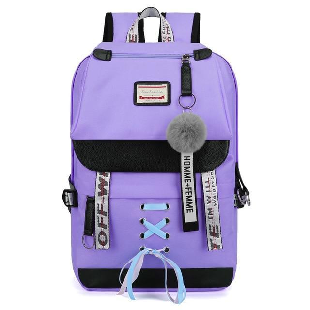 Skanto | Skanto School Backpacks For Teen Girls USB With Lock Anti-Theft Backpack