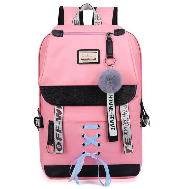 Skanto | Skanto School Backpacks For Teen Girls USB With Lock Anti-Theft Backpack