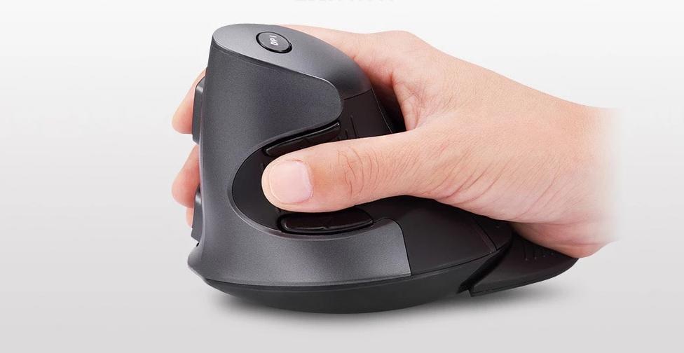 Ergonomic Vertical Wireless 6 Button Mouse | Bowlift