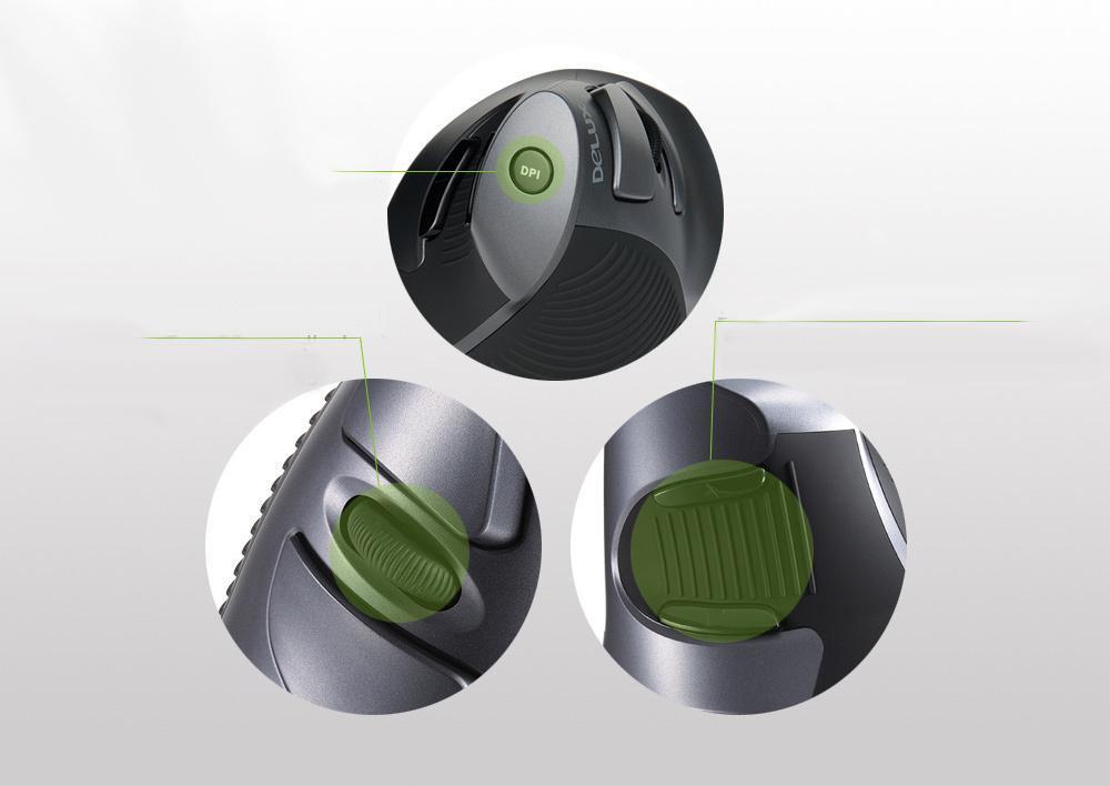 Ergonomic Vertical Wireless 6 Button Mouse | Bowlift