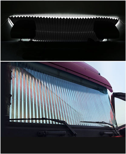 Retractable windshield sunshade | Karnz