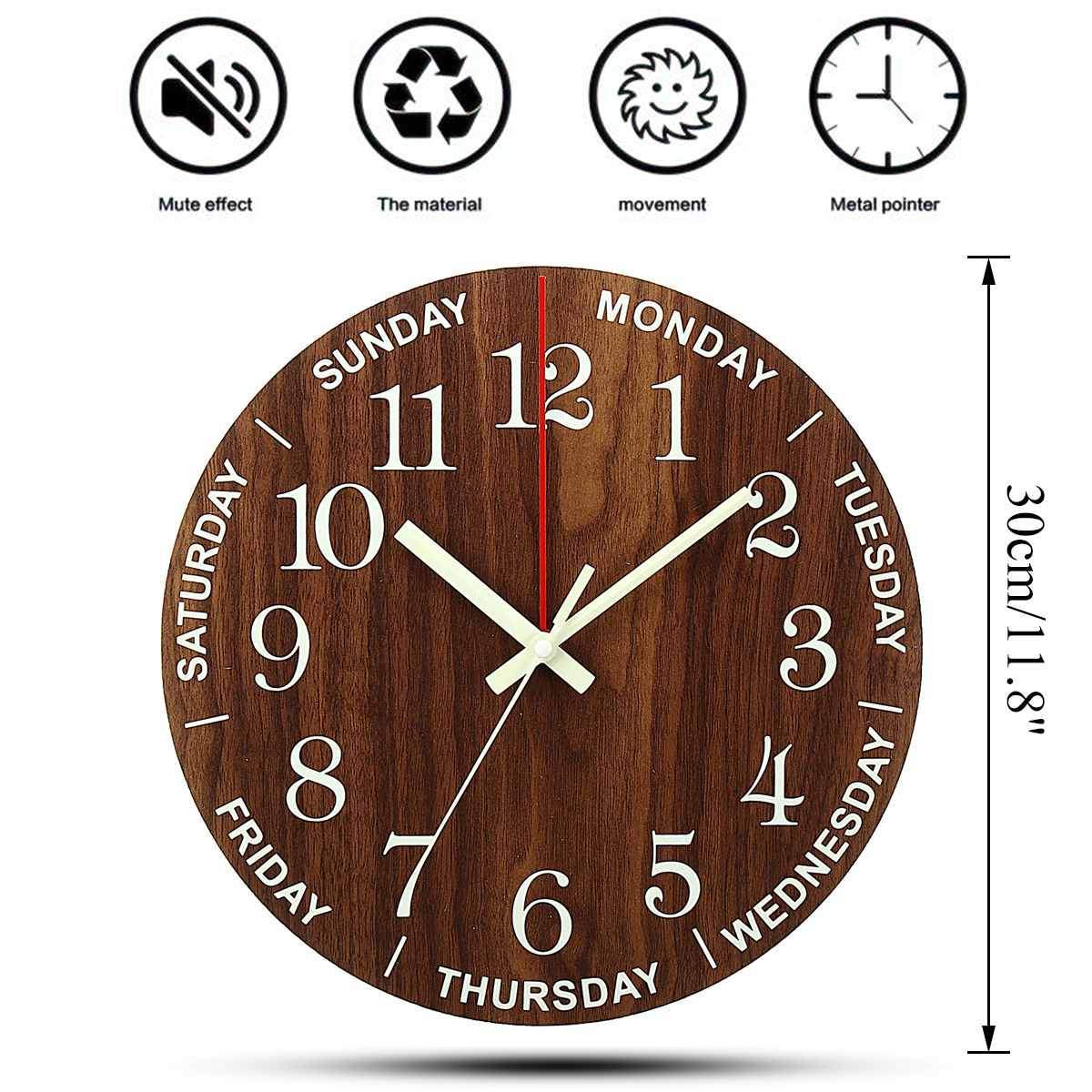 BowLift | 12 Inch Luminous Wall Clocks Home Decor Bedroom Decor
