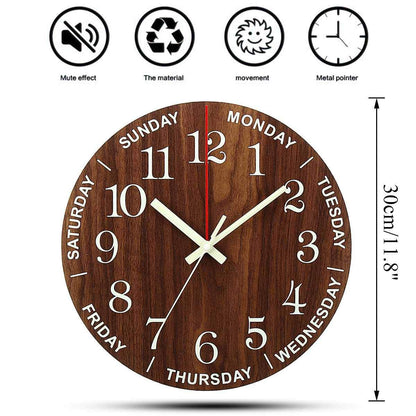 BowLift | 12 Inch Luminous Wall Clocks Home Decor Bedroom Decor