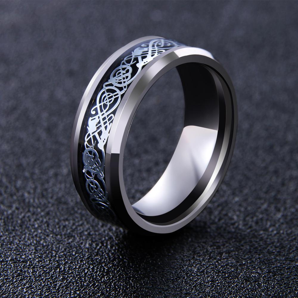 Dragon's Breath - Steel Viking Ring | Skanto