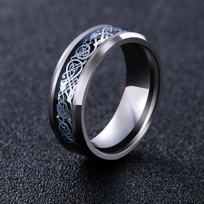 Dragon's Breath - Steel Viking Ring | Skanto