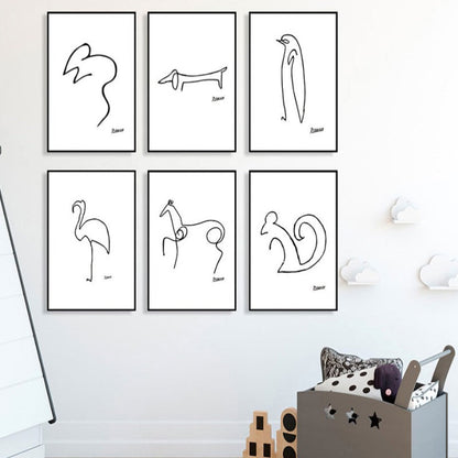 Animal Sketches - Canvas Wall Art Paintings