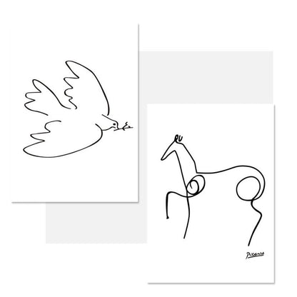 Animal Sketches - Canvas Wall Art Paintings