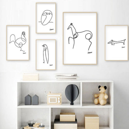 Animal Sketches - Canvas Wall Art Paintings