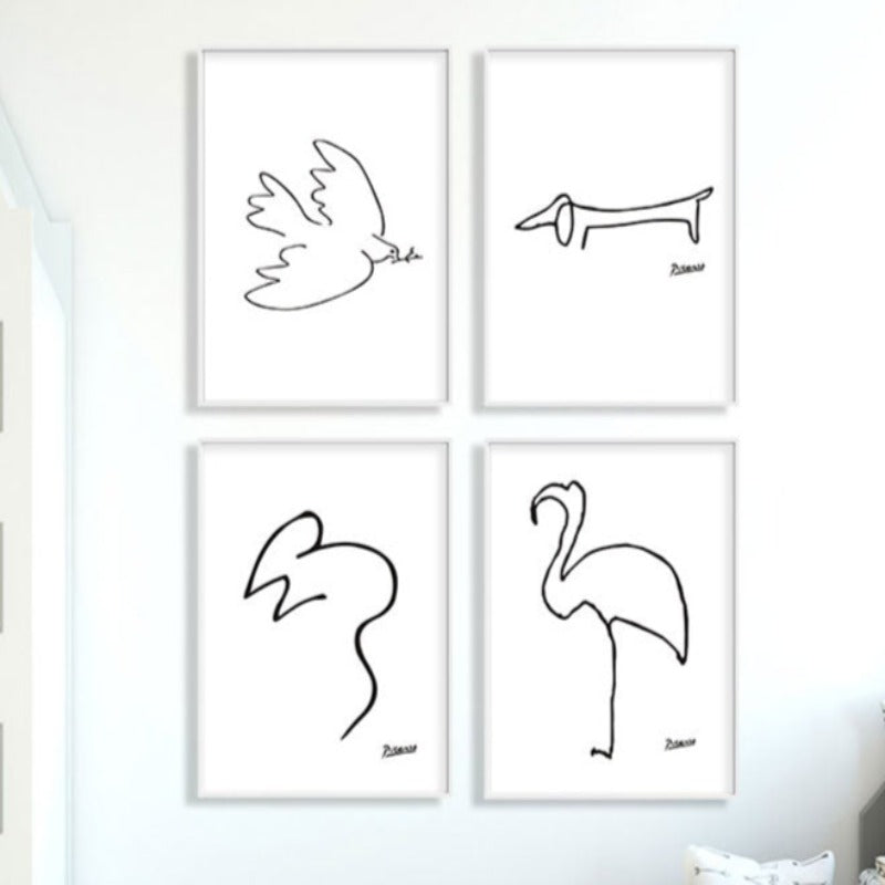 Animal Sketches - Canvas Wall Art Paintings