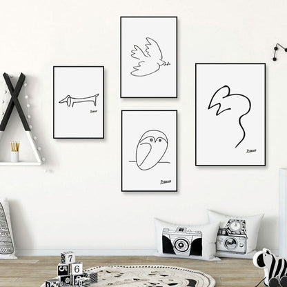 Animal Sketches - Canvas Wall Art Paintings