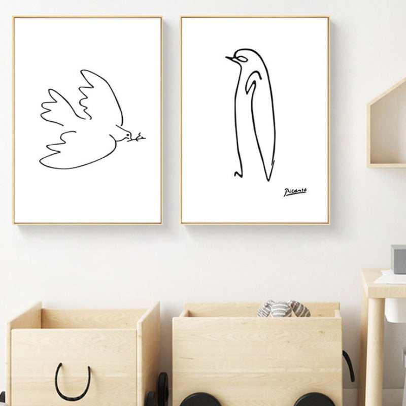 Animal Sketches - Canvas Wall Art Paintings
