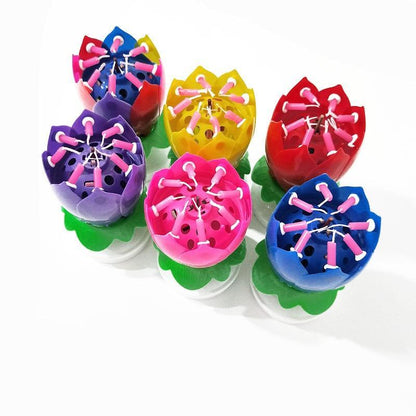 Rotating Lotus Cake Candle | Bowlift