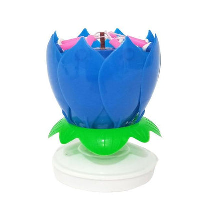 Rotating Lotus Cake Candle | Bowlift