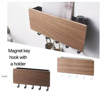 Skanto | KeyOrganize Wooden Key Holder Wall Shelf | Multifunctional & Stylish | Wall Decor & Storage
