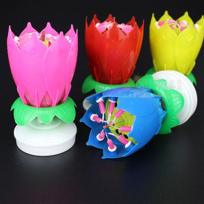 Rotating Lotus Cake Candle | Bowlift
