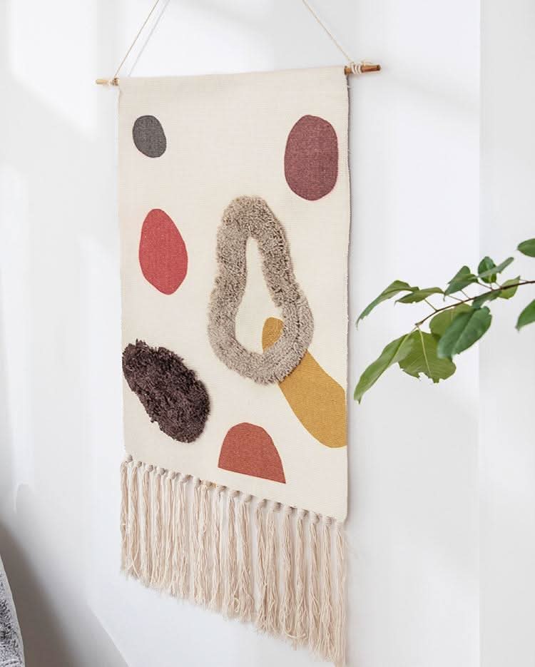 Skanto | Hand-Woven Cotton Wall Tapestry with Geometric Pattern