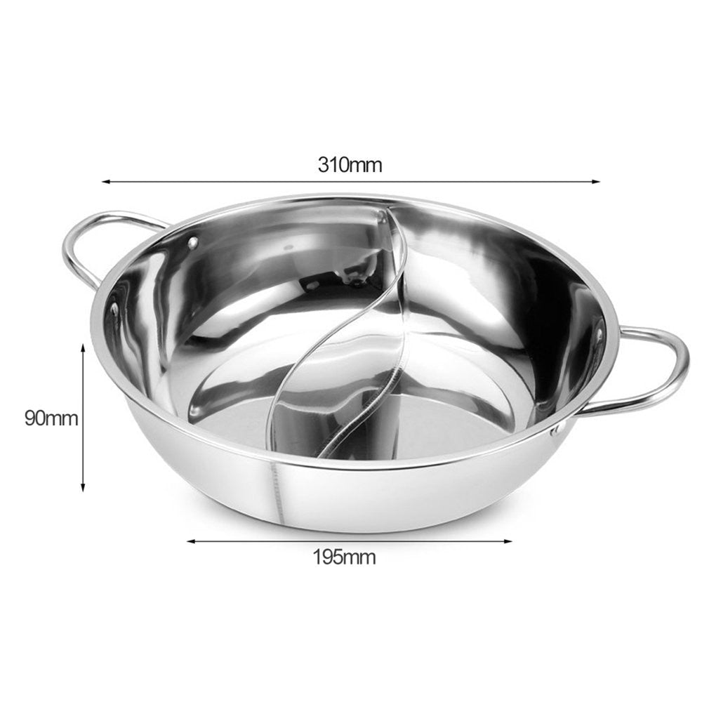 Hot Pot Twin Divided Stainless Steel Pan | Brehn