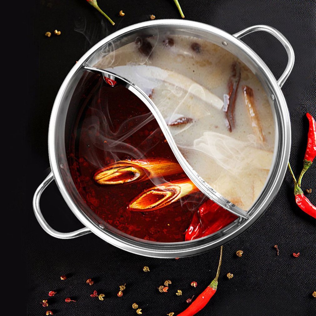 Hot Pot Twin Divided Stainless Steel Pan | Brehn