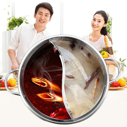 Hot Pot Twin Divided Stainless Steel Pan | Brehn