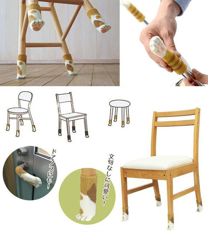 4Pcs Non-Slip Cat Paw Furniture Leg Covers | Bowlift