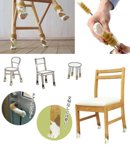 4Pcs Non-Slip Cat Paw Furniture Leg Covers | Bowlift