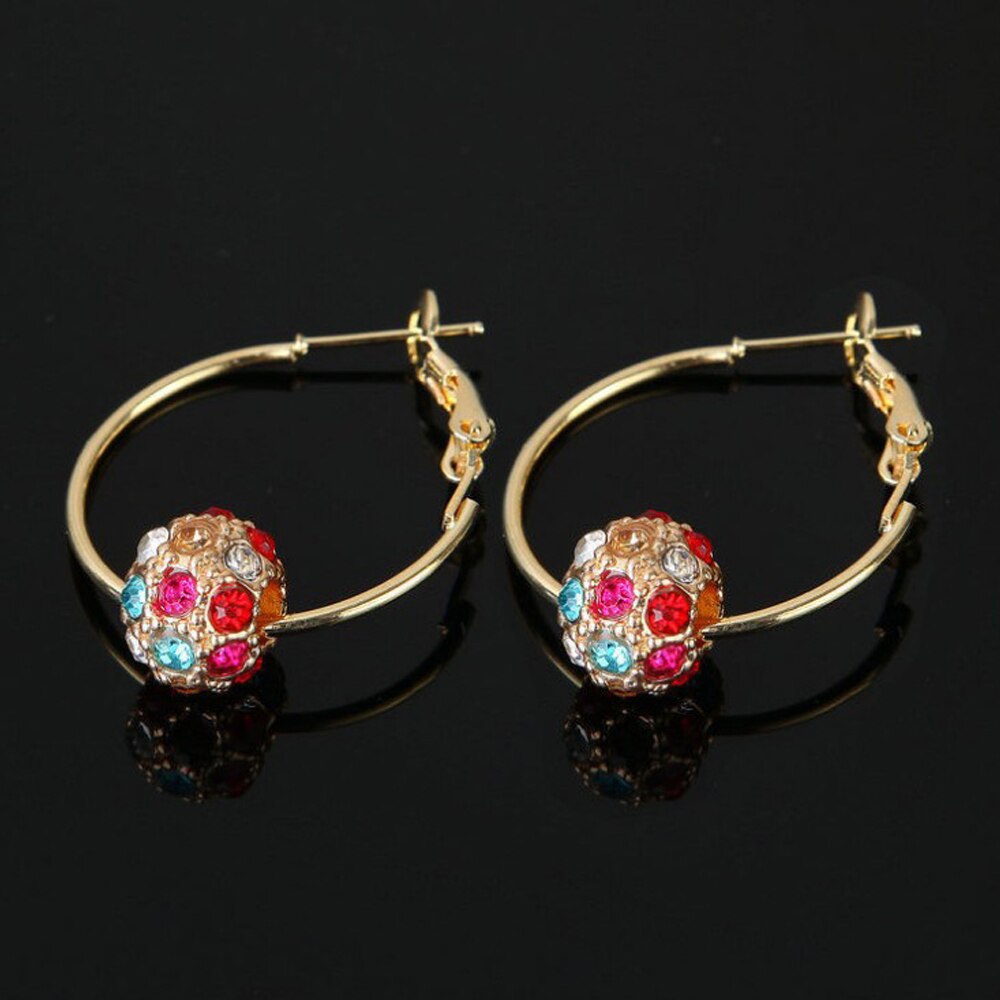 Skanto | Skanto Austrian Crystal Ball Gold/Silver Earrings