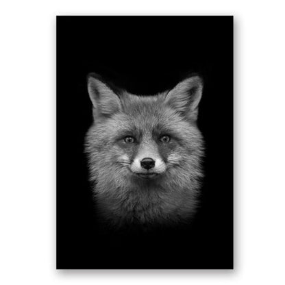 Nature, African Wildlife, Wild Animals, Black and White - Canvas Print