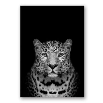 Nature, African Wildlife, Wild Animals, Black and White - Canvas Print