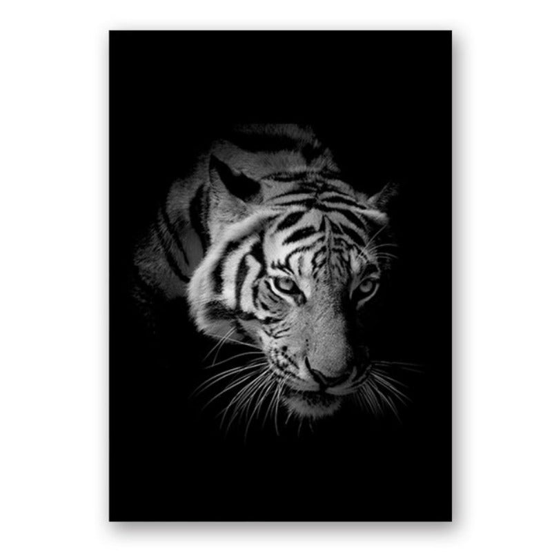 Nature, African Wildlife, Wild Animals, Black and White - Canvas Print
