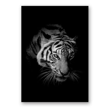 Nature, African Wildlife, Wild Animals, Black and White - Canvas Print