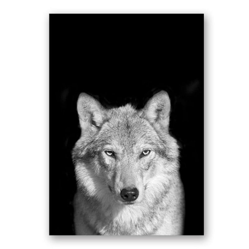 Nature, African Wildlife, Wild Animals, Black and White - Canvas Print