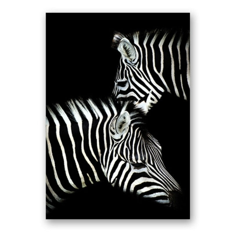 Nature, African Wildlife, Wild Animals, Black and White - Canvas Print