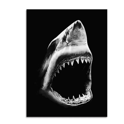 Nature, African Wildlife, Wild Animals, Black and White - Canvas Print