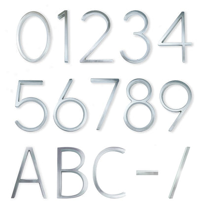 BowLift | Silver modern house numbers