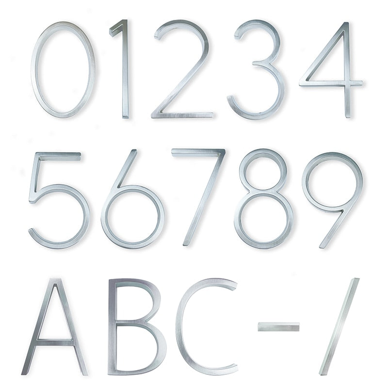 Brehn | Silver modern house numbers