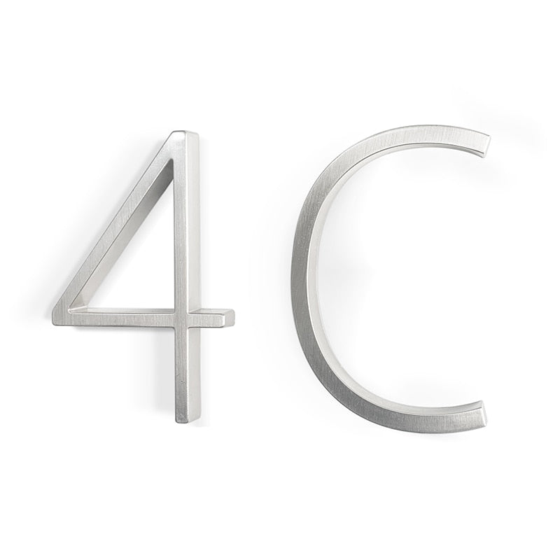 Brehn | Silver modern house numbers