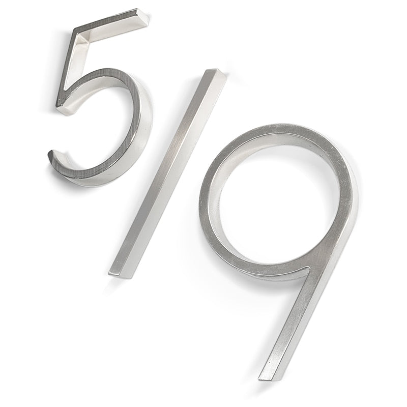 Brehn | Silver modern house numbers