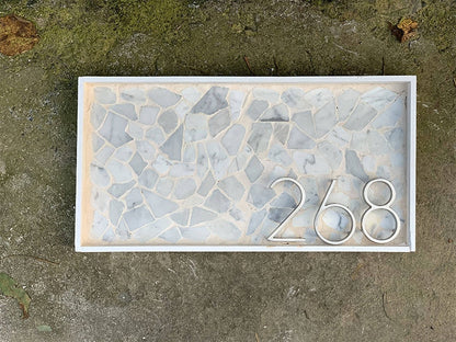 Brehn | Silver modern house numbers