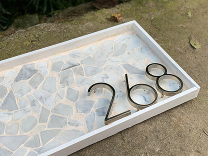 BowLift | Silver modern house numbers