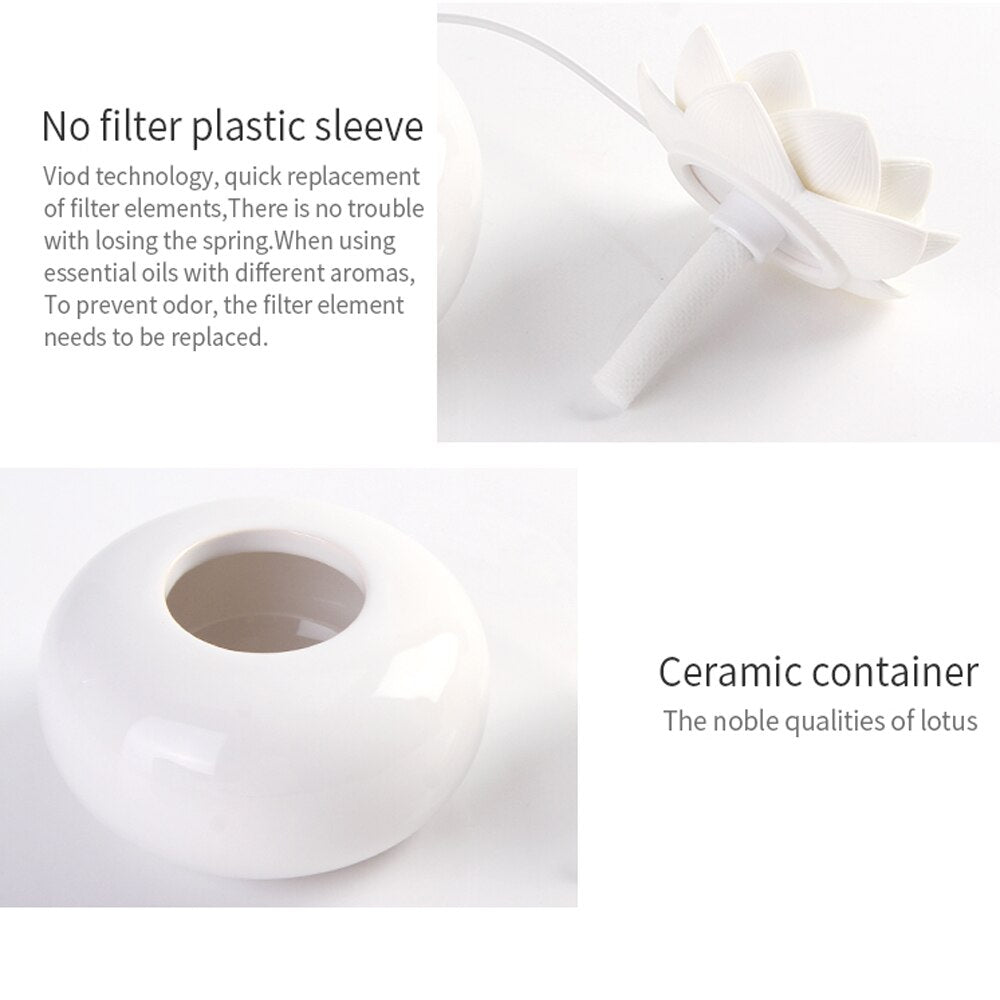 Skanto | Lotus Ceramic Simplicity Aroma Humidifier