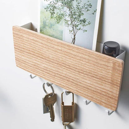 Skanto | KeyOrganize Wooden Key Holder Wall Shelf | Multifunctional & Stylish | Wall Decor & Storage