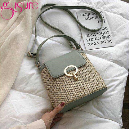 Skanto | Eva Straw Chic Bag – Lightweight Summer Bag with Shoulder Strap