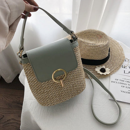 Skanto | Eva Straw Chic Bag – Lightweight Summer Bag with Shoulder Strap