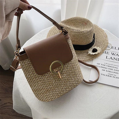 Skanto | Eva Straw Chic Bag – Lightweight Summer Bag with Shoulder Strap