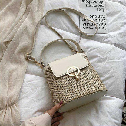 Skanto | Eva Straw Chic Bag – Lightweight Summer Bag with Shoulder Strap