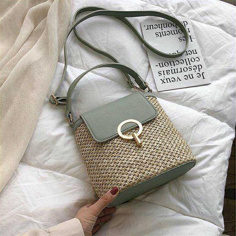 Skanto | Eva Straw Chic Bag – Lightweight Summer Bag with Shoulder Strap